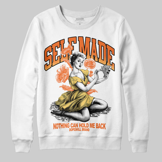 Orange Sneakers DopeSkill Sweatshirt Self Made Graphic Streetwear - White