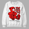 Jordan 1 Retro High OG "Satin Bred" DopeSkill Sweatshirt Love Kills Graphic Streetwear - White