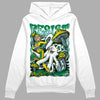 Jordan 5 “Lucky Green” DopeSkill Hoodie Sweatshirt Resist Graphic Streetwear - White