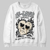 Jordan 5 Retro Reverse Metallic DopeSkill Sweatshirt Crying Heart Graphic Streetwear - White