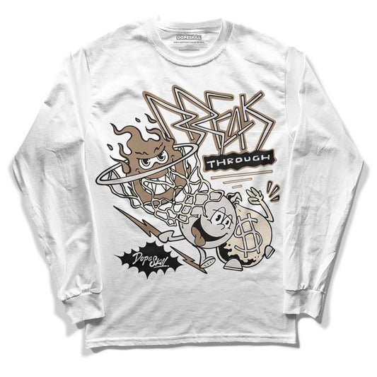 Jordan 5 SE “Sail” DopeSkill Long Sleeve T-Shirt Break Through Graphic Streetwear - White