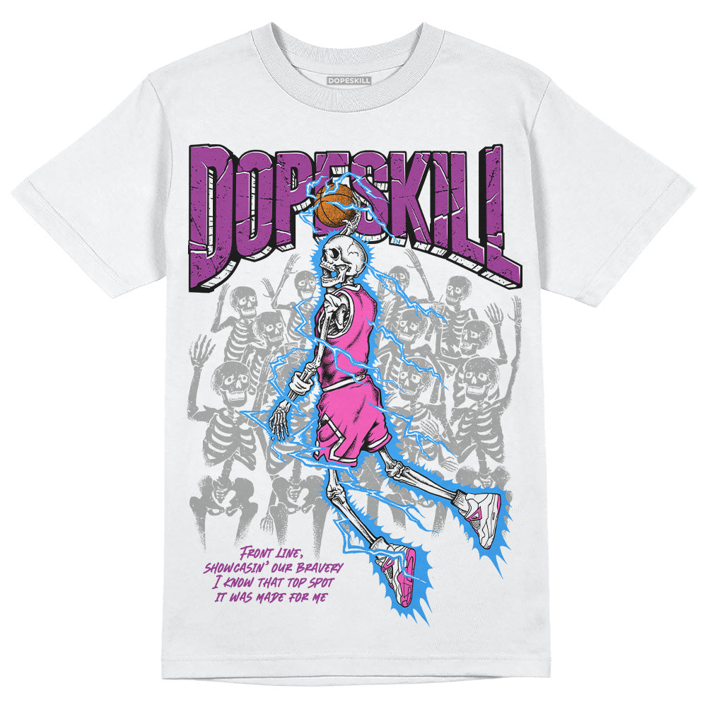 Jordan 4 GS “Hyper Violet” DopeSkill T-Shirt Thunder Dunk Graphic Streetwear - White 