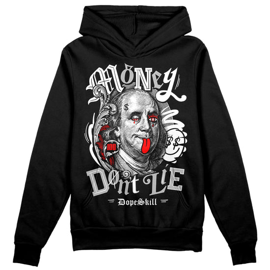 Black and White Sneakers DopeSkill Hoodie Sweatshirt Money Don't Lie Graphic Streetwear - Black