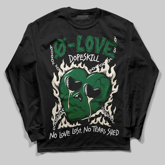 Jordan 13 GS “Pine Green” DopeSkill Long Sleeve T-Shirt Crying Heart Graphic Streetwear - Black