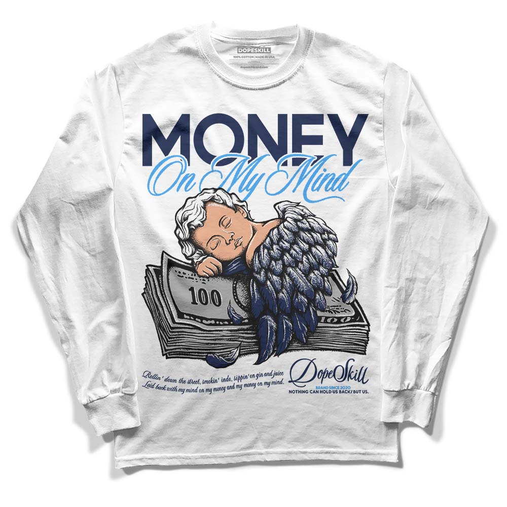 Jordan Spiz’ike Low “White/Obsidian” DopeSkill Long Sleeve T-Shirt MOMM Graphic Streetwear - White