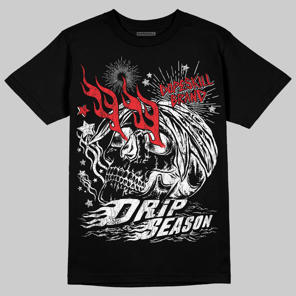 Black and White Sneakers DopeSkill T-Shirt Drip Season Graphic Streetwear - Black