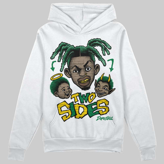 Green Sneakers DopeSkill Hoodie Two Sides Graphic Streetwear - White