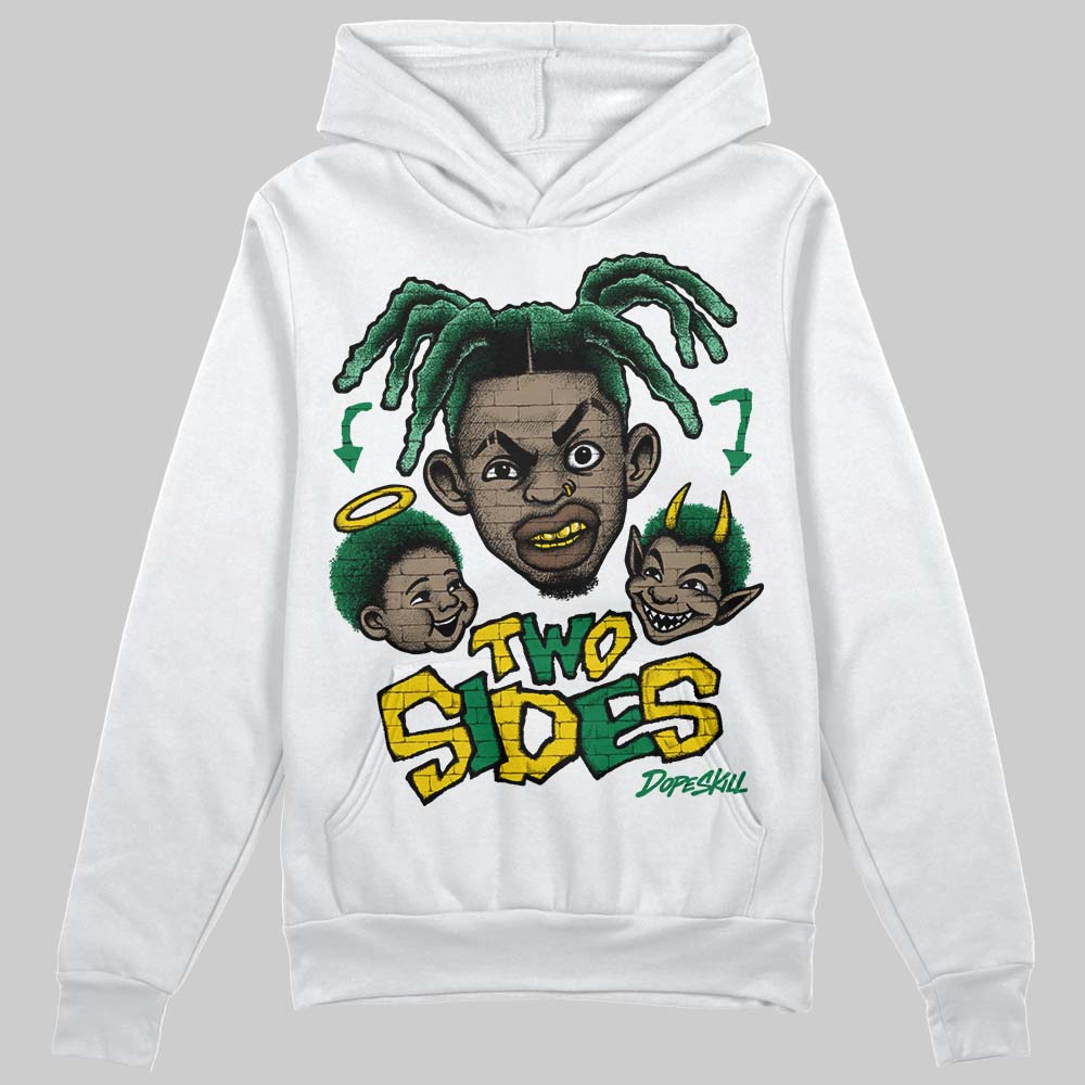 Green Sneakers DopeSkill Hoodie Two Sides Graphic Streetwear - White