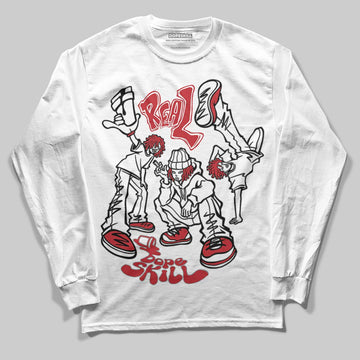 Jordan 1 Low OG "Chicago" DopeSkill Long Sleeve T-Shirt Real Y2K Players Graphic Streetwear - White