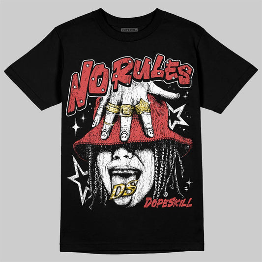 Black and White Sneakers DopeSkill T-Shirt No Rules Graphic Streetwear - black
