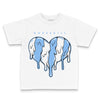 Jordan 9 Powder Blue DopeSkill Toddler Kids T-shirt Slime Drip Heart Graphic Streetwear - White