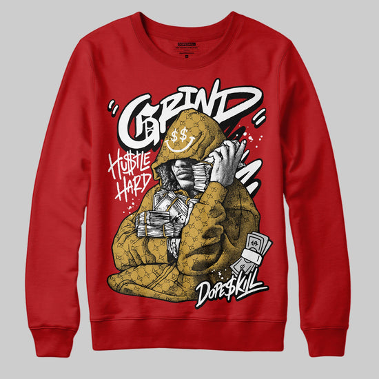 Red Sneakers DopeSkill Sweatshirt Grind Pray Graphic Streetwear - Red