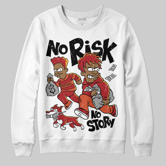 Nigel Sylvester x Air Jordan 4 ‘Brick by Brick’ DopeSkill Sweatshirt No Risk No Story Graphic Streetwear - White