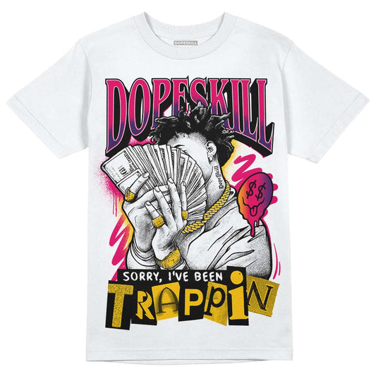 Jordan 3 Retro SP J Balvin Medellín Sunset DopeSkill T-Shirt Sorry I've Been Trappin Graphic Streetwear - White 