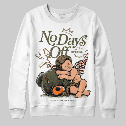 Adidas Samba OG Focus Olive Gum DopeSkill Sweatshirt New No Days Off Graphic Streetwear - White