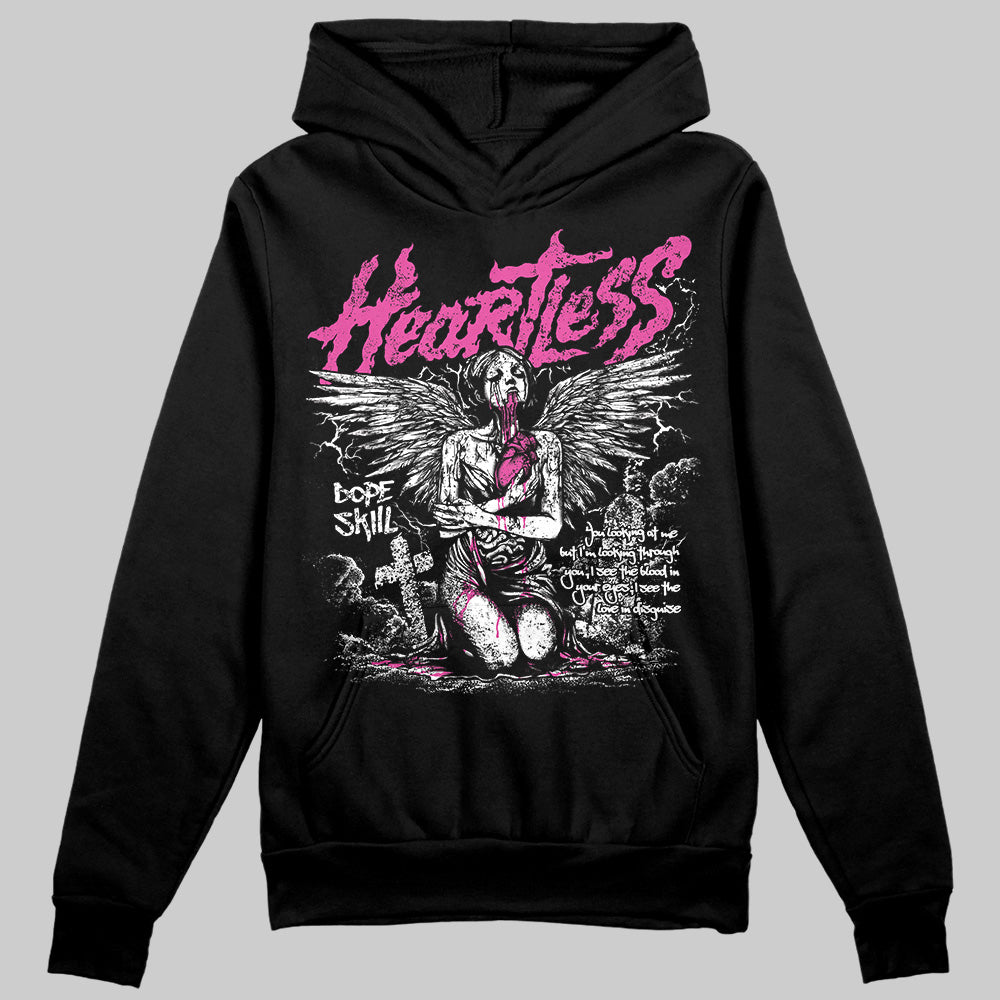 Dunk Low GS “Active Fuchsia” DopeSkill Hoodie Sweatshirt Heartless Graphic Streetwear - Black