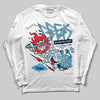 Jordan 11 Retro Legend Blue DopeSkill Long Sleeve T-Shirt Break Through Graphic Streetwear - White