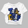 Jordan 14 “Laney” DopeSkill Women's Crop Top Talk Is Chip Graphic Streetwear - White