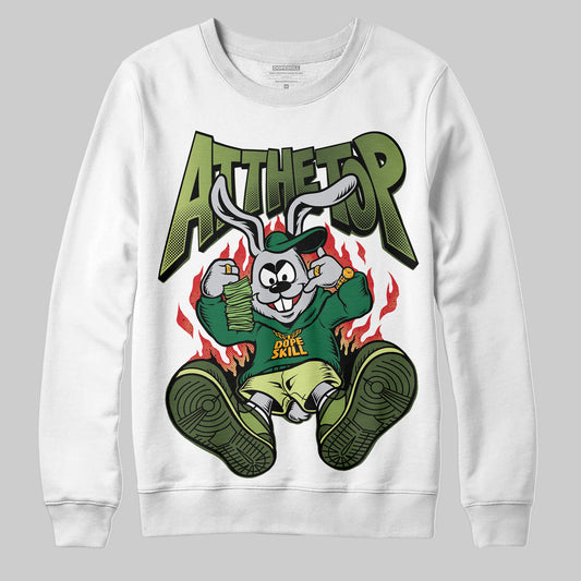 Foamposite Pro 'Pine Green' DopeSkill Sweatshirt At The Top Graphic Streetwear - White