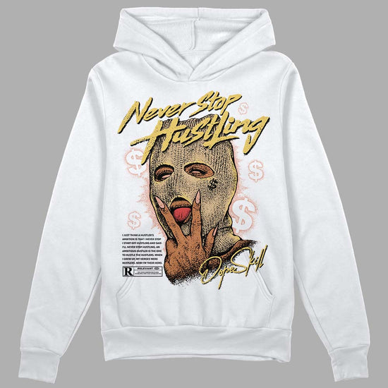 TAN  Sneakers DopeSkill Hoodie Sweatshirt Never Stop Hustling Graphic Streetwear - White 