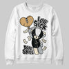 Jordan 5 Retro Reverse Metallic DopeSkill Sweatshirt Love Sick Graphic Streetwear - White