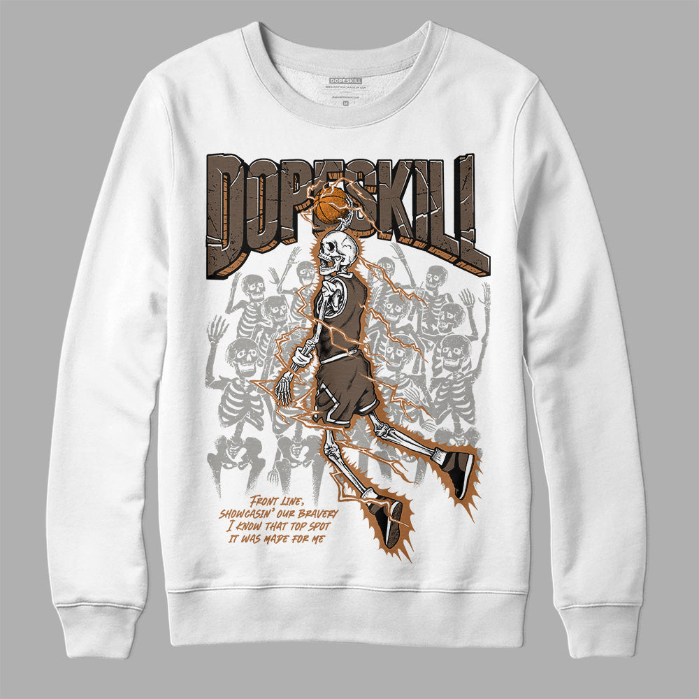 Jordan 1 Retro High OG Palomino DopeSkill Sweatshirt Thunder Dunk Graphic Streetwear - White 