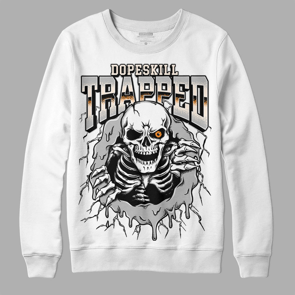 Dunk Low Cool Grey DopeSkill Sweatshirt Trapped Halloween Graphic Streetwear - White 