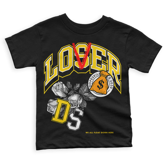 Jordan 6 “Yellow Ochre” DopeSkill Toddler Kids T-shirt Loser Lover Graphic Streetwear - Black