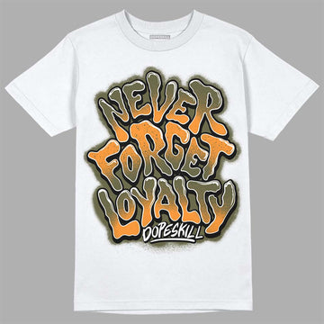 Jordan 5 "Olive" DopeSkill T-Shirt Never Forget Loyalty  Graphic Streetwear - White 