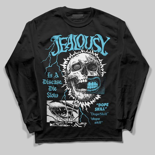 Jordan 11 Retro Gamma Blue (2025) DopeSkill Long Sleeve T-Shirt Jealousy Graphic Streetwear - black