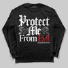 Jordan 11 “Bred Velvet” DopeSkill Long Sleeve T-Shirt Protect Me From Evil Graphic Streetwear - Black