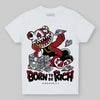 Jordan 5 Retro Fire Red Black Tongue (2025) DopeSkill Toddler Kids T-shirt Born To Be Rich Graphic Streetwear - White