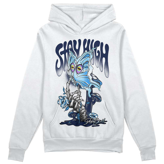 Jordan Spiz’ike Low “White/Obsidian” DopeSkill Hoodie Sweatshirt Stay High Graphic Streetwear - WHite