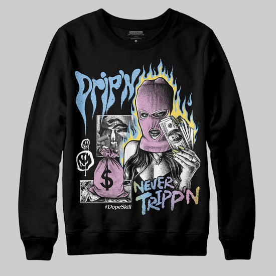 Jordan 5 “Year of the Snake” DopeSkill Sweatshirt Drip'n Never Tripp'n Graphic Streetwear - Black