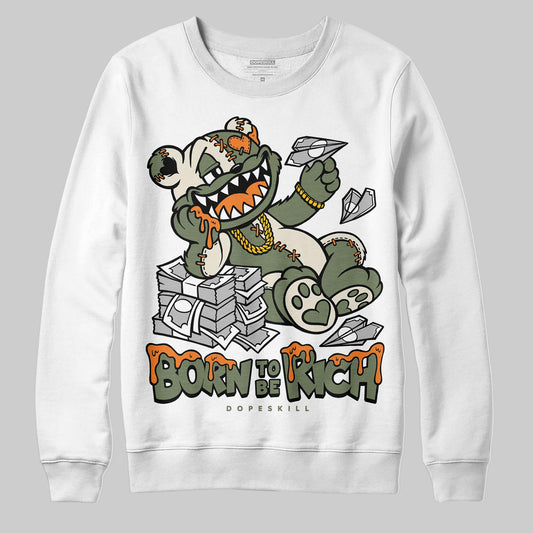 Jordan 4 Retro OG SP Undefeated (2025) DopeSkill Sweatshirt Born To Be Rich Graphic Streetwear - White