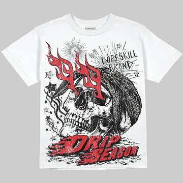 Jordan 3 Retro Fire Red DopeSkill Oversize Print T-Shirt Drip Season Graphic Streetwear