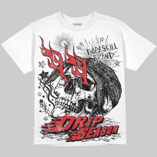 Jordan 3 Retro Fire Red DopeSkill Oversize Print T-Shirt Drip Season Graphic Streetwear
