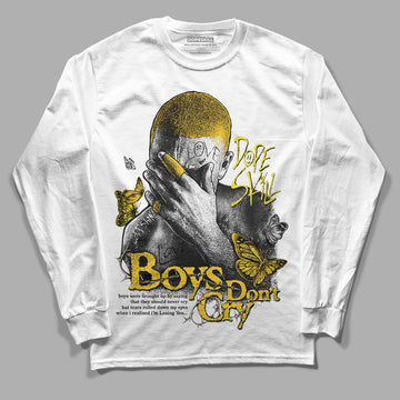 Jordan 4 Retro “Vivid Sulfur” DopeSkill Long Sleeve T-Shirt Boys Don't Cry Graphic Streetwear - White 