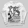 Jordan 3 Retro Black Cat DopeSkill Long Sleeve T-Shirt Broken Bones Graphic Streetwear - White