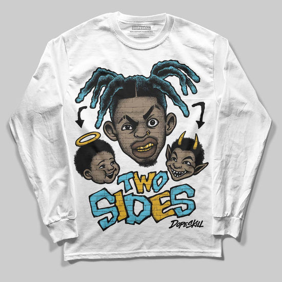 Jordan 11 Retro Gamma Blue (2025) DopeSkill Long Sleeve T-Shirt Two Sides Graphic Streetwear - White