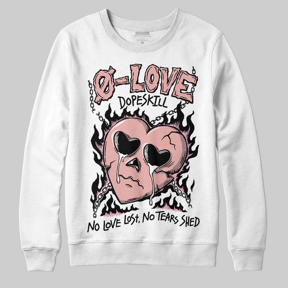 Jordan 1 Low OG “Rust Pink” DopeSkill Sweatshirt Crying Heart Graphic Streetwear - White