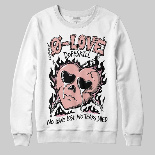 Jordan 1 Low OG “Rust Pink” DopeSkill Sweatshirt Crying Heart Graphic Streetwear - White