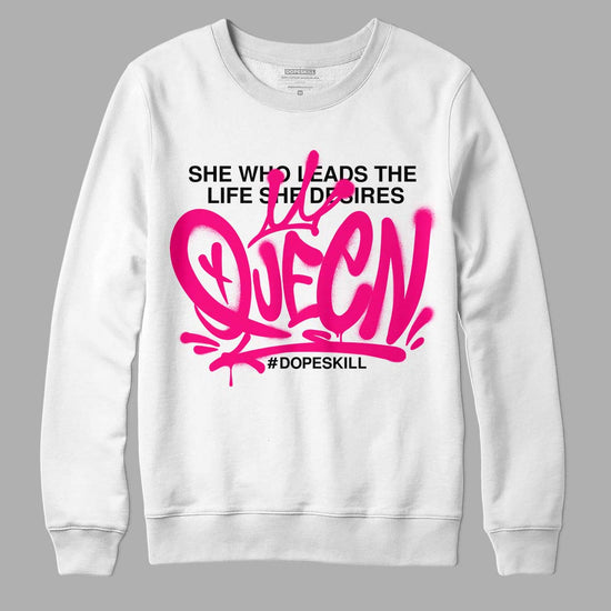 Jordan 1 Low GS “Fierce Pink” Dopeskill Sweatshirt Queen Graphic Streetwear - White