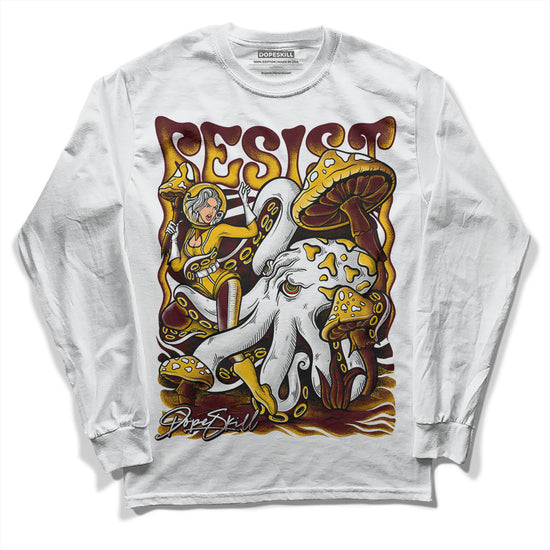 Dunk Yellow Bordeaux DopeSkill Long Sleeve T-Shirt Resist Graphic Streetwear - White