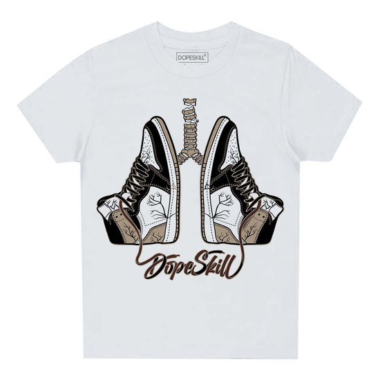 Jordan 1 High OG “Latte” DopeSkill Toddler Kids T-shirt Breathe Graphic Streetwear - White 