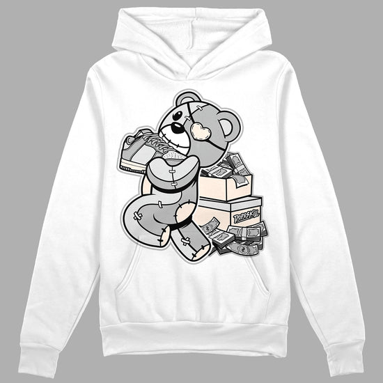 Dunk Low Cool Grey DopeSkill Hoodie Sweatshirt Bear Steals Sneaker Graphic Streetwear - White