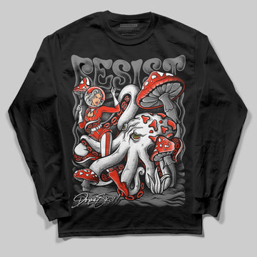 Jordan 4 Black Canvas DopeSkill Long Sleeve T-Shirt Resist Graphic Streetwear - Black