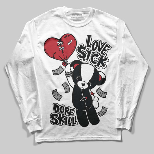 Jordan 14 Retro ‘Black Toe’ DopeSkill Long Sleeve T-Shirt Love Sick Graphic Streetwear - White