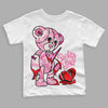 Dunk Low LX Pink Foam DopeSkill Toddler Kids T-shirt Broken Heart Graphic Streetwear  - White 