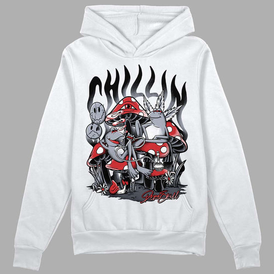 Jordan 4 “Bred Reimagined” DopeSkill Hoodie Sweatshirt Chillin Graphic Streetwear - White